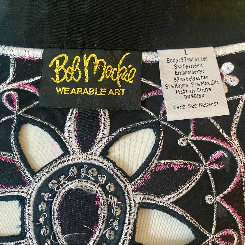 Bob Mackie Wearable Art Embroidered Blazer, Size L - Picture 7 of 9